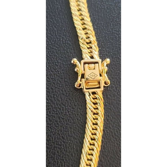 Other - 18K Saudi Real Gold Necklace 750 Fine 20” Long Curb Chain
